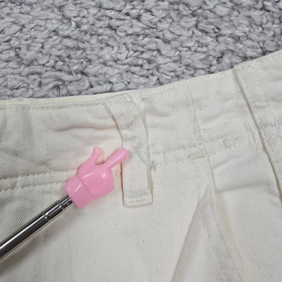 Madewell Jeans Womens 30 Cream High Rise Tapered‎ Denim Office READ - Picture 6 of 16